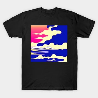 Colorful clouds and mountains. T-Shirt